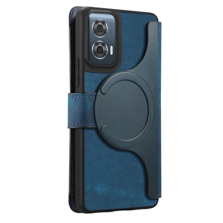 For Motorola Edge 50 Fusion CaseNeo MagSafe RFID Anti-theft Zipper Wallet Retro Leather Phone Case