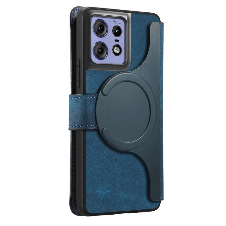 For Motorola Edge 50 Pro CaseNeo MagSafe RFID Anti-theft Zipper Wallet Retro Leather Phone Case