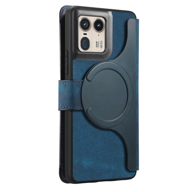 For Motorola Edge 50 Ultra CaseNeo MagSafe RFID Anti-theft Zipper Wallet Retro Leather Phone Case