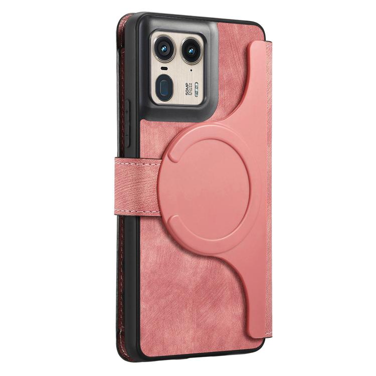For Motorola Edge 50 Ultra CaseNeo MagSafe RFID Anti-theft Zipper Wallet Retro Leather Phone Case