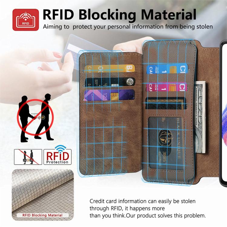 For Motorola Edge 60s / 60 Fusion CaseNeo MagSafe RFID Anti-theft Zipper Wallet Retro Leather Phone Case