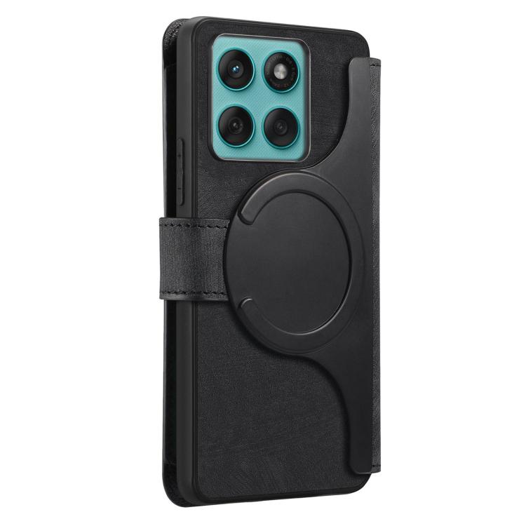 For Motorola Edge 60 Pro CaseNeo MagSafe RFID Anti-theft Zipper Wallet Retro Leather Phone Case