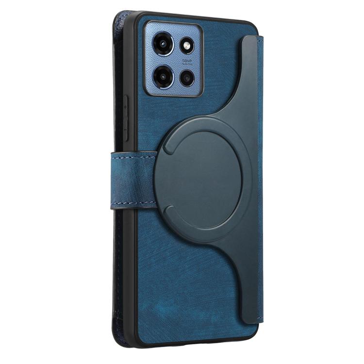 For Motorola Moto G 5G 2025 CaseNeo MagSafe RFID Anti-theft Zipper Wallet Retro Leather Phone Case