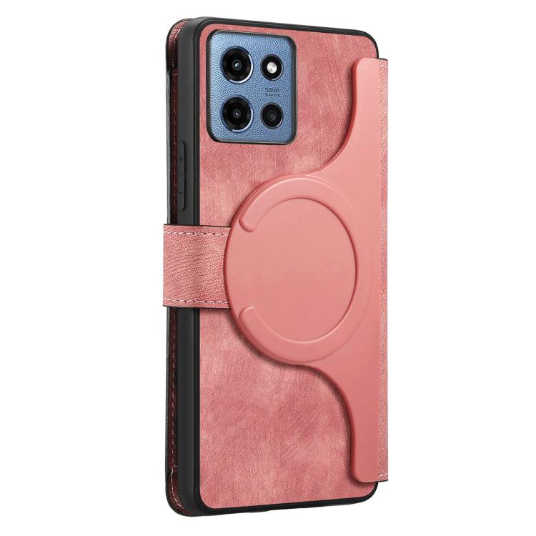 For Motorola Moto G 5G 2025 CaseNeo MagSafe RFID Anti-theft Zipper Wallet Retro Leather Phone Case
