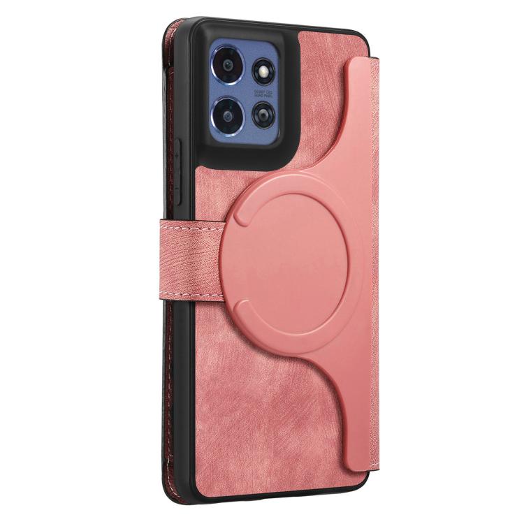 For Motorola Moto G Power 2025 CaseNeo MagSafe RFID Anti-theft Zipper Wallet Retro Leather Phone Case