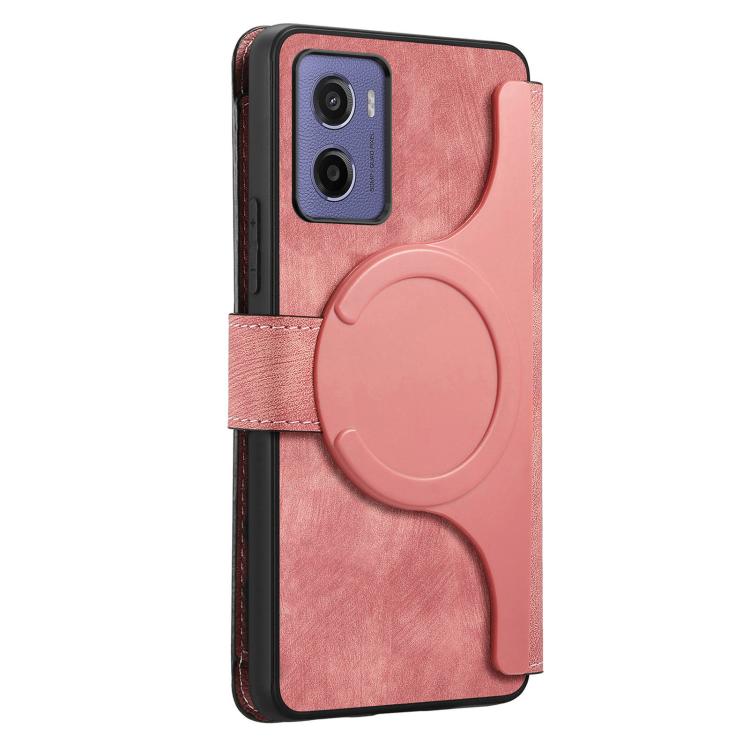 For Motorola Moto G05 CaseNeo MagSafe RFID Anti-theft Zipper Wallet Retro Leather Phone Case