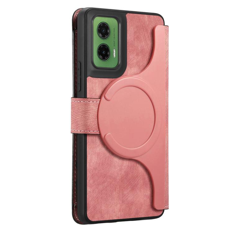 For Motorola Moto G35 CaseNeo MagSafe RFID Anti-theft Zipper Wallet Retro Leather Phone Case