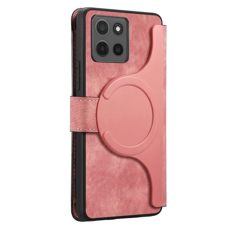 For Motorola Moto G56 5G CaseNeo MagSafe RFID Anti-theft Zipper Wallet Retro Leather Phone Case