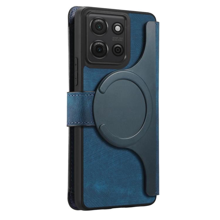 For Motorola Moto G75 5G CaseNeo MagSafe RFID Anti-theft Zipper Wallet Retro Leather Phone Case