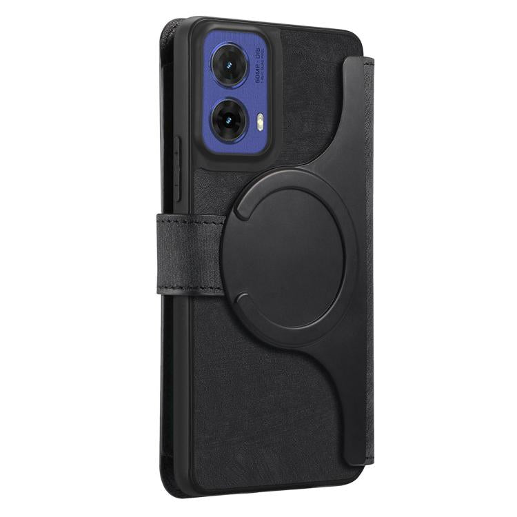 For Motorola Moto G85 EU CaseNeo MagSafe RFID Anti-theft Zipper Wallet Retro Leather Phone Case