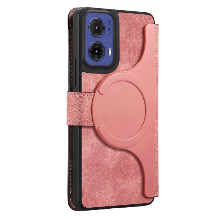 For Motorola Moto G85 EU CaseNeo MagSafe RFID Anti-theft Zipper Wallet Retro Leather Phone Case
