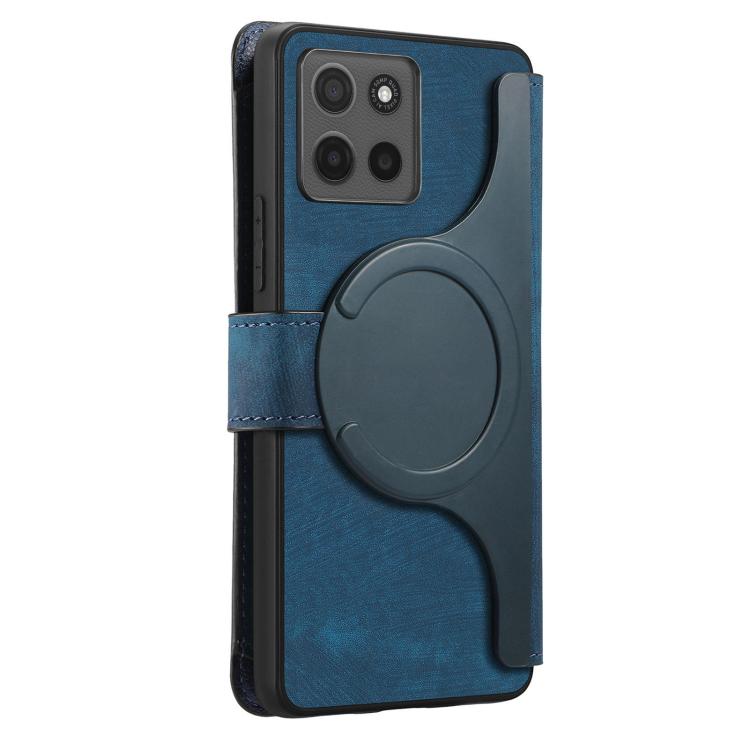 For Motorola Moto G86 Power CaseNeo MagSafe RFID Anti-theft Zipper Wallet Retro Leather Phone Case