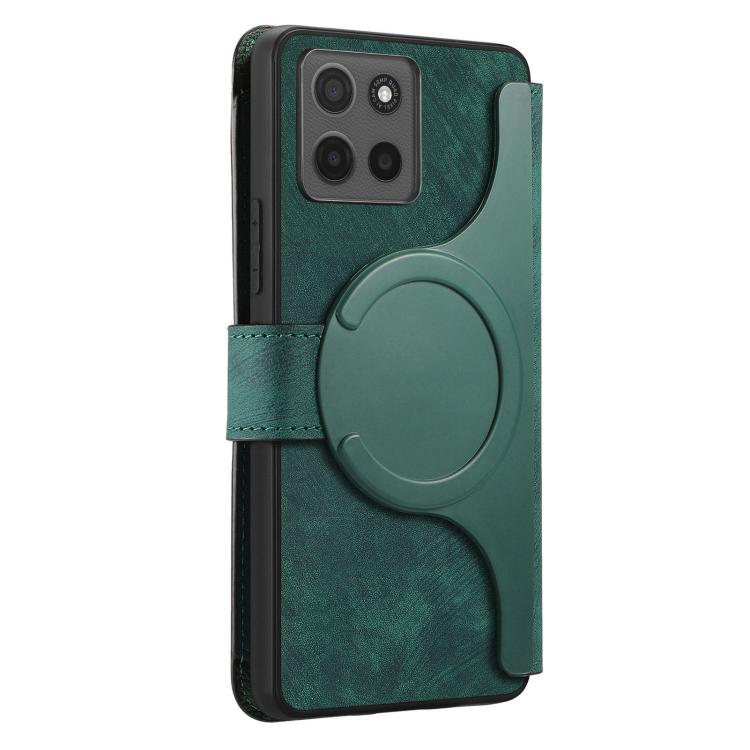 For Motorola Moto G86 Power CaseNeo MagSafe RFID Anti-theft Zipper Wallet Retro Leather Phone Case