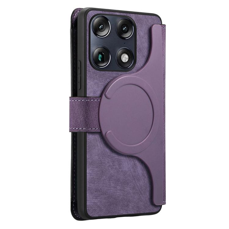 For Motorola Moto X70 Air Pro 5G CaseNeo MagSafe RFID Anti-theft Zipper Wallet Retro Leather Phone Case