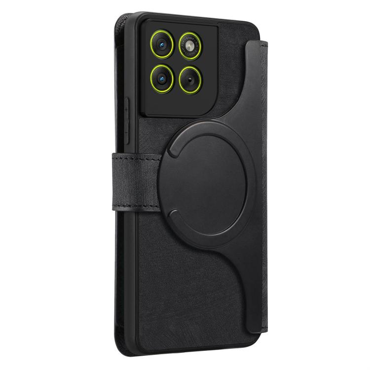 For Motorola Moto G77 / 67 5G CaseNeo MagSafe RFID Anti-theft Zipper Wallet Retro Leather Phone Case