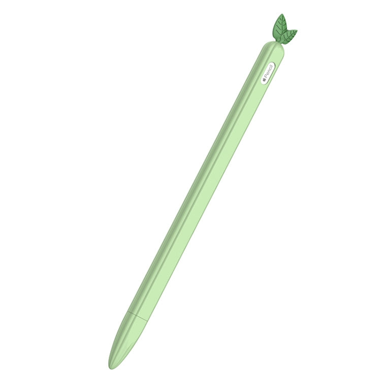 For Apple Pencil 2 Contrasting Color Mint Leaf Silicone Non-slip Protective Cover