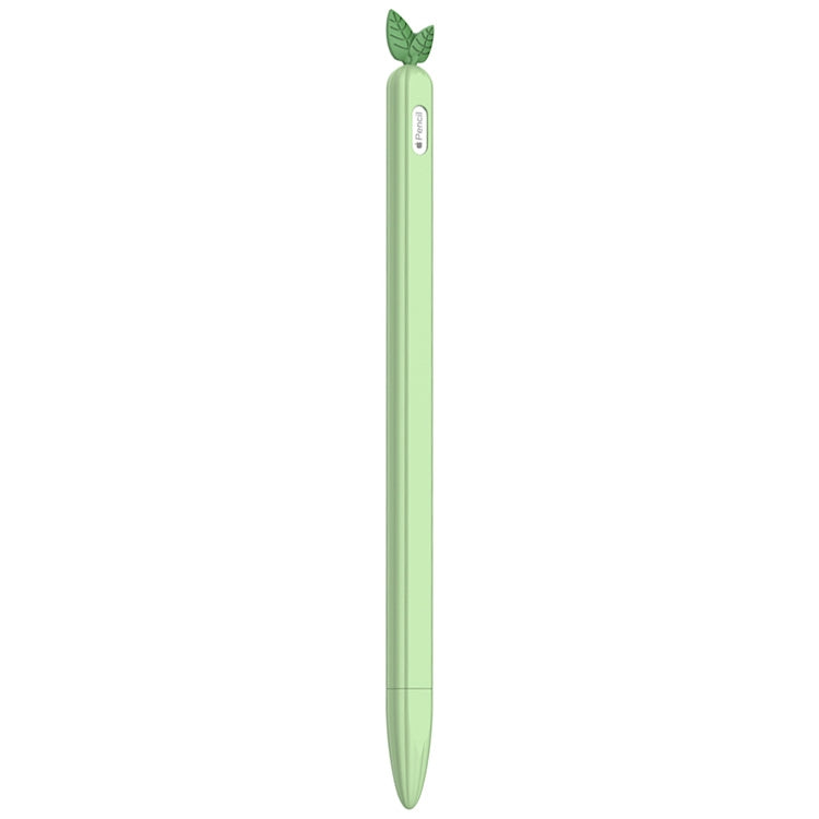 For Apple Pencil 2 Contrasting Color Mint Leaf Silicone Non-slip Protective Cover