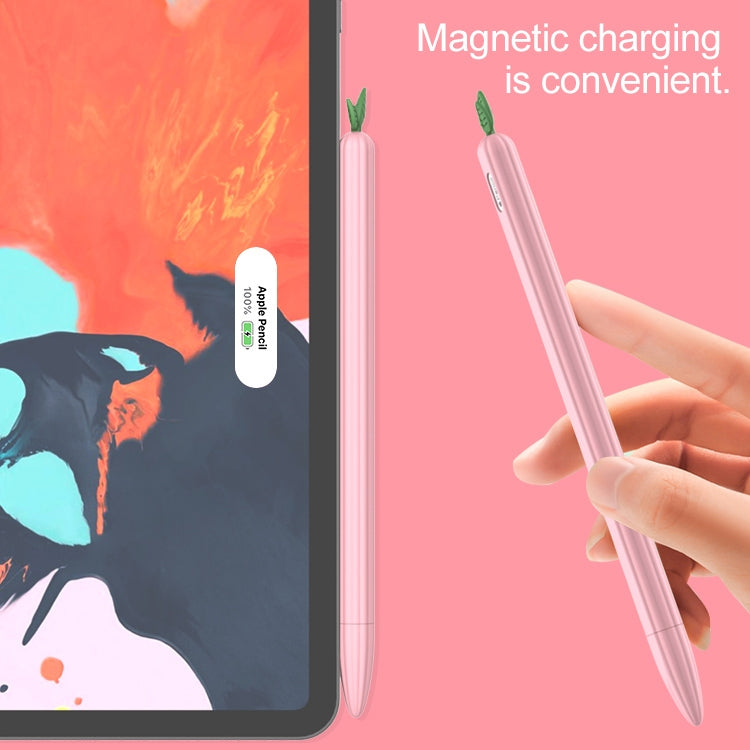 For Apple Pencil 2 Contrasting Color Mint Leaf Silicone Non-slip Protective Cover
