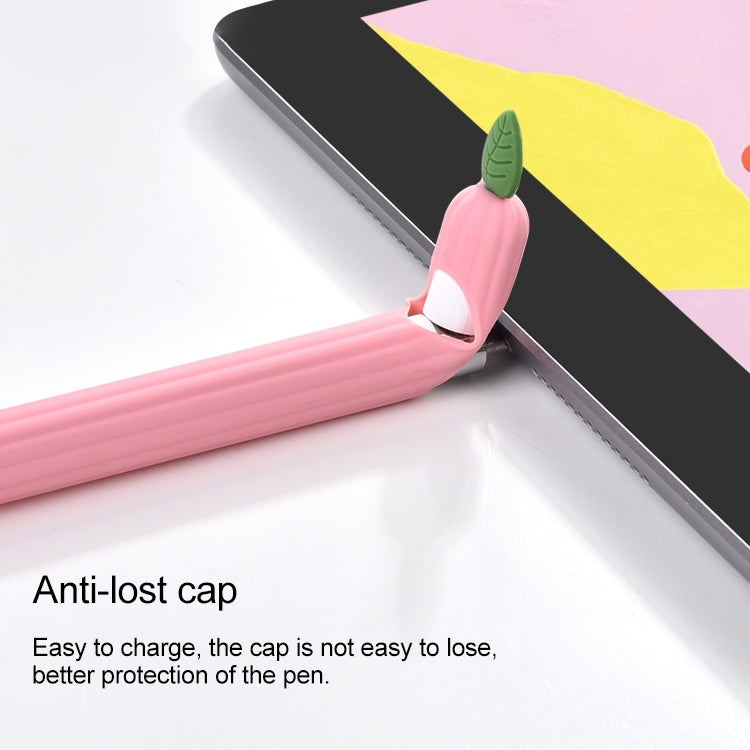For Apple Pencil 2 Contrasting Color Mint Leaf Silicone Non-slip Protective Cover