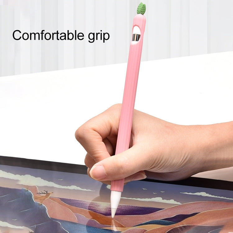 For Apple Pencil 2 Contrasting Color Mint Leaf Silicone Non-slip Protective Cover