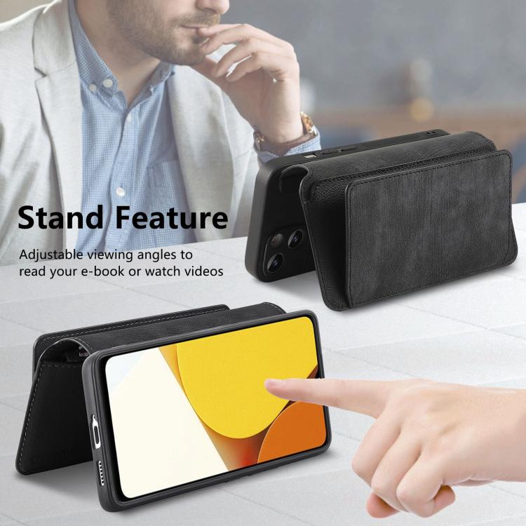 For vivo Y35 4G 2022 CaseNeo MagSafe RFID Anti-theft Zipper Wallet Retro Leather Phone Case
