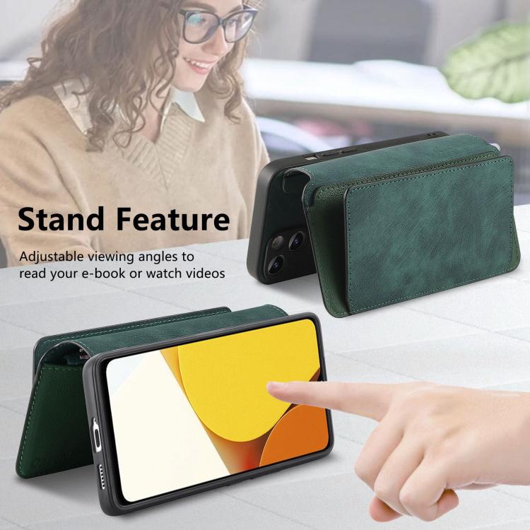 For vivo Y35 4G 2022 CaseNeo MagSafe RFID Anti-theft Zipper Wallet Retro Leather Phone Case