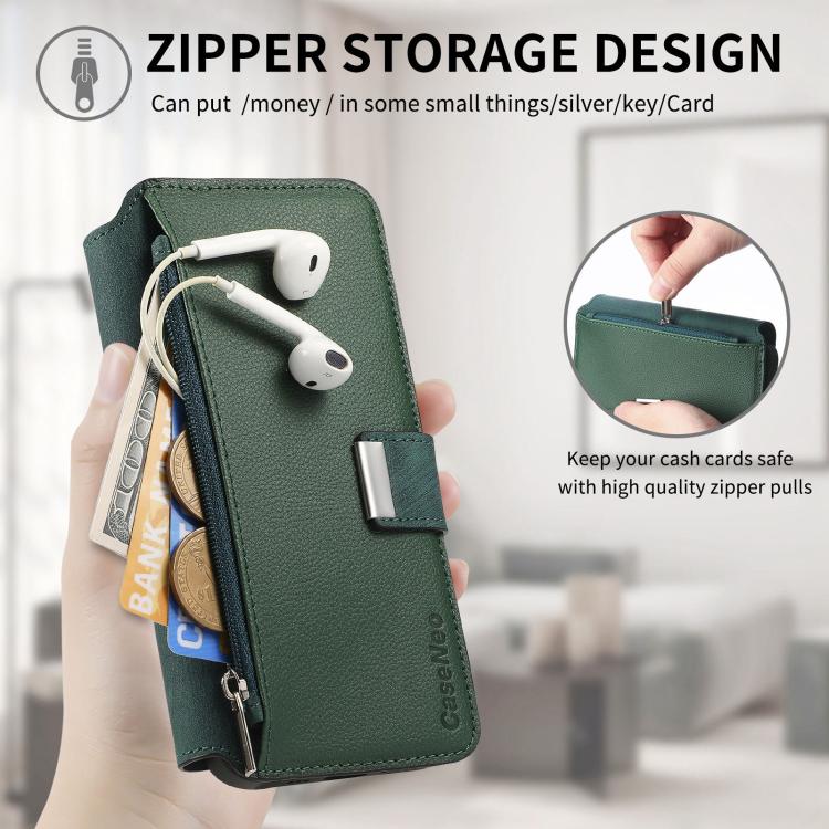 For vivo Y35 4G 2022 CaseNeo MagSafe RFID Anti-theft Zipper Wallet Retro Leather Phone Case