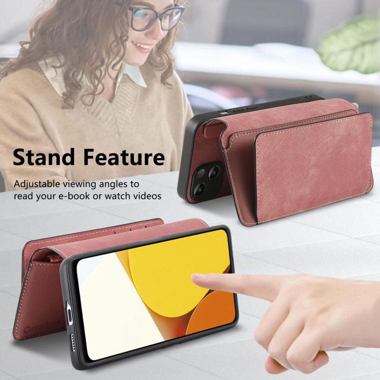 For vivo Y35 4G 2022 CaseNeo MagSafe RFID Anti-theft Zipper Wallet Retro Leather Phone Case