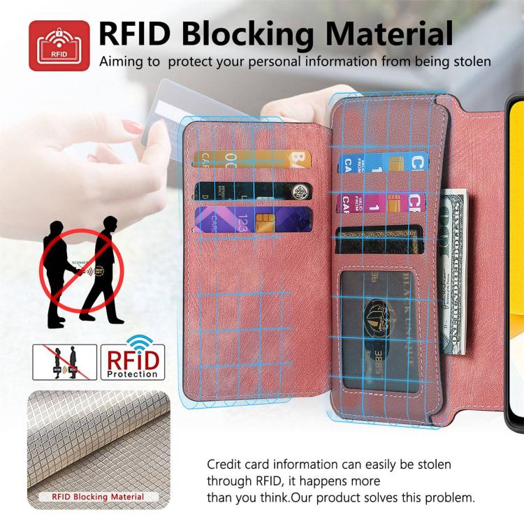 For vivo Y35 4G 2022 CaseNeo MagSafe RFID Anti-theft Zipper Wallet Retro Leather Phone Case