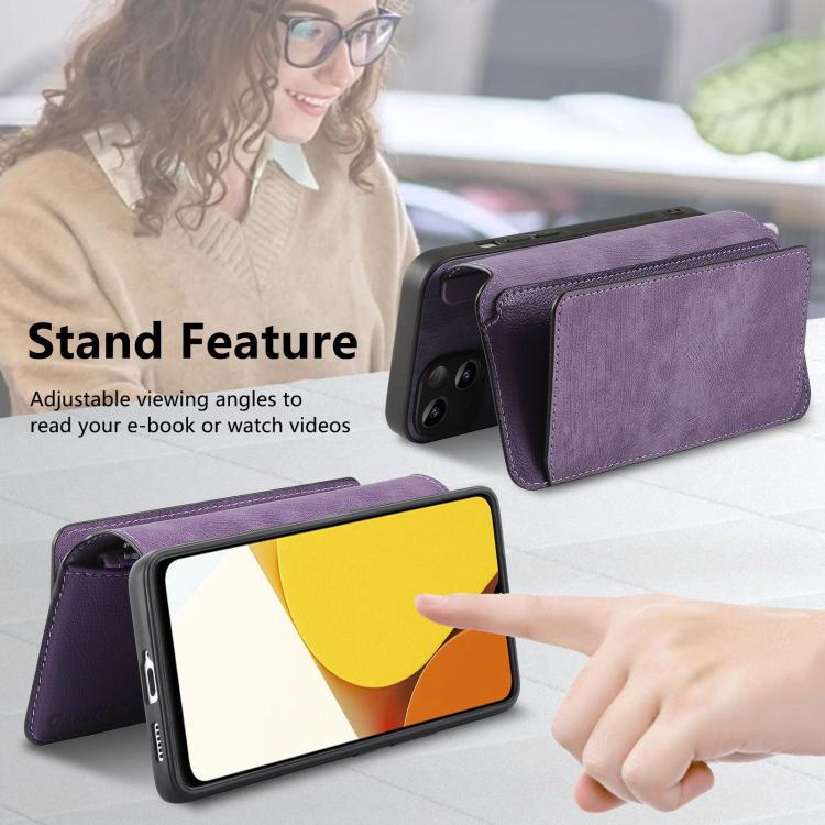 For vivo Y35 4G 2022 CaseNeo MagSafe RFID Anti-theft Zipper Wallet Retro Leather Phone Case