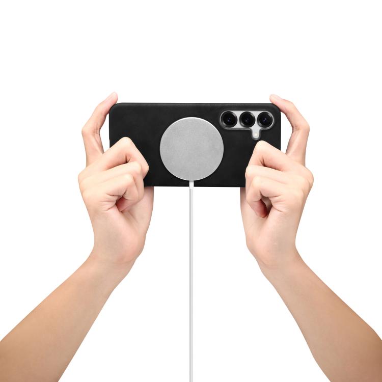 For Samsung Galaxy S25+ 5G Retro Texture MagSafe Phone Case