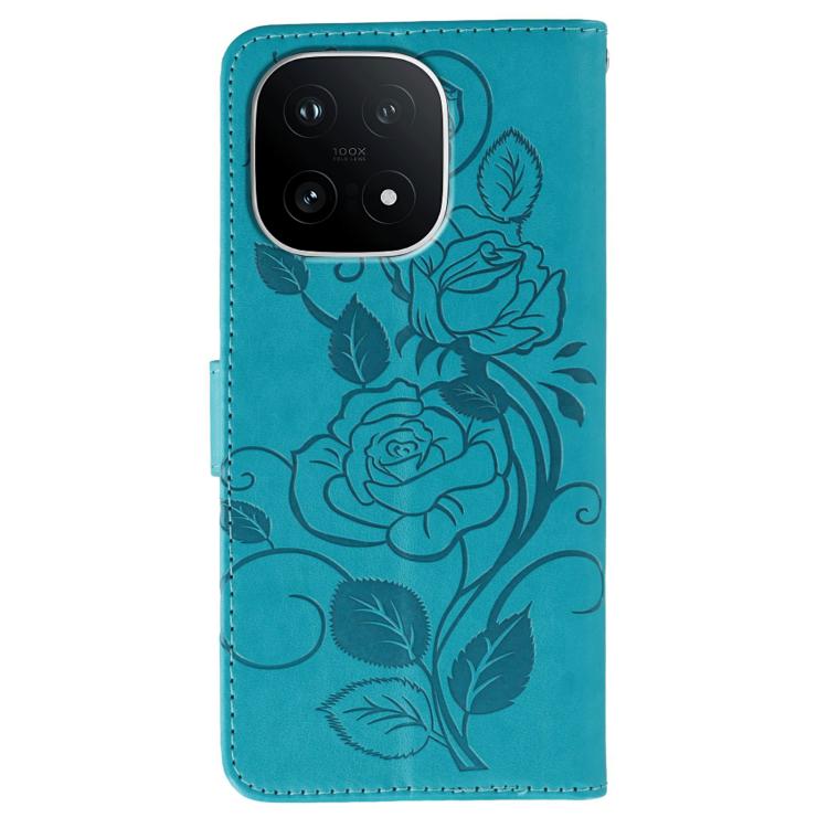 For vivo iQOO 15 Rose Butterfly Embossed Leather Phone Case