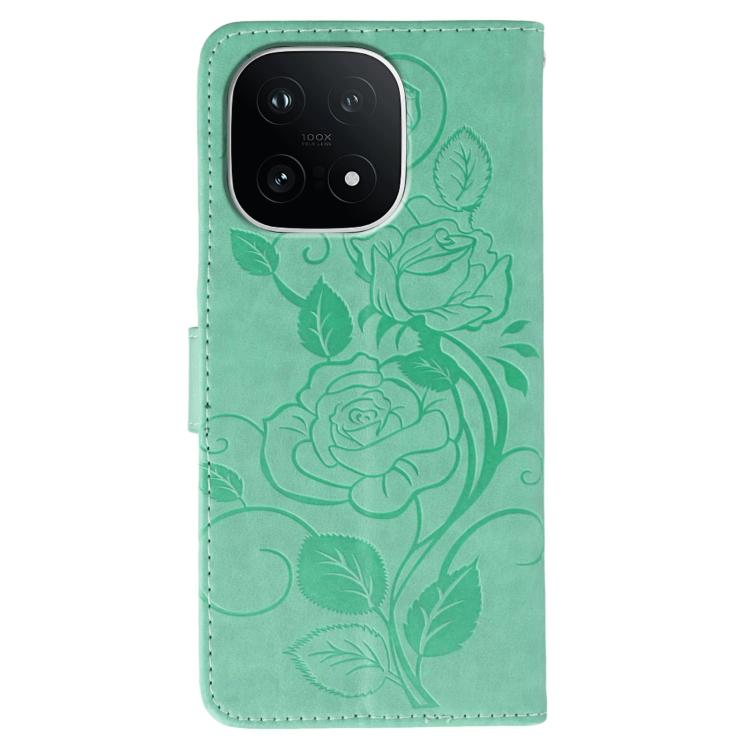 For vivo iQOO 15 Rose Butterfly Embossed Leather Phone Case