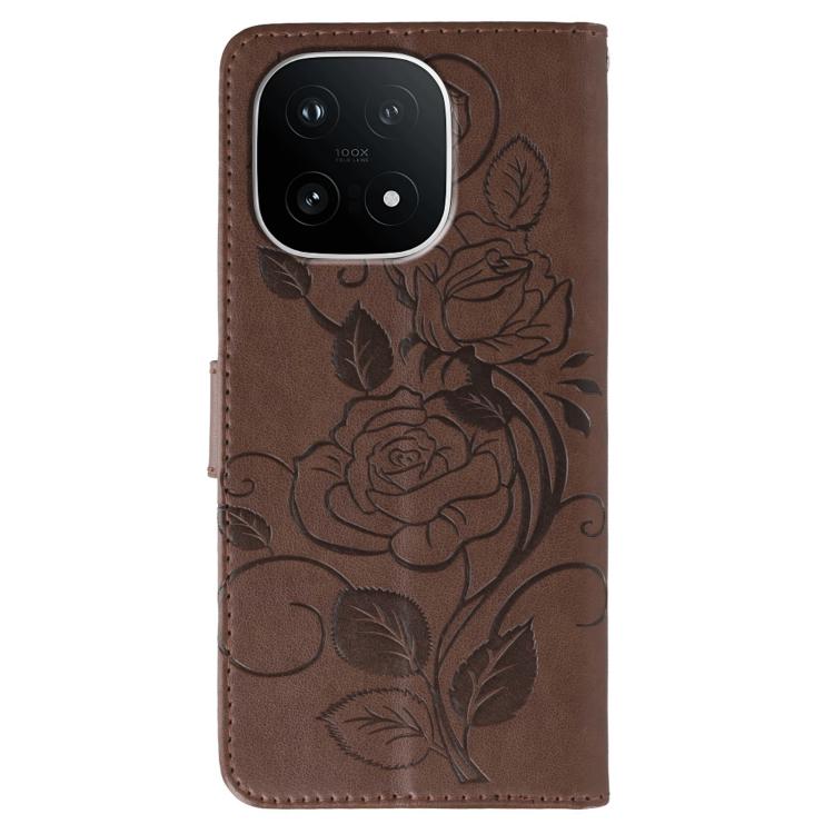 For vivo iQOO 15 Rose Butterfly Embossed Leather Phone Case