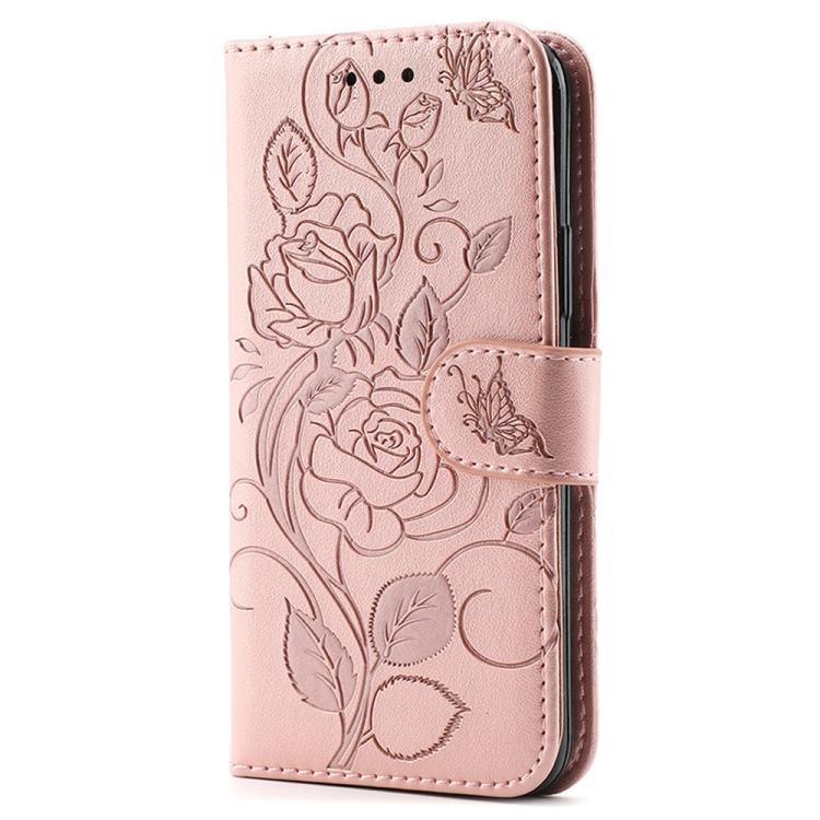 For vivo Y500 5G Rose Butterfly Embossed Leather Phone Case