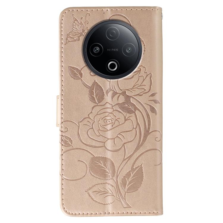 For vivo Y500 5G Rose Butterfly Embossed Leather Phone Case