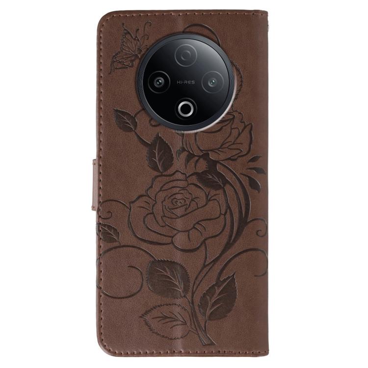 For vivo Y500 5G Rose Butterfly Embossed Leather Phone Case