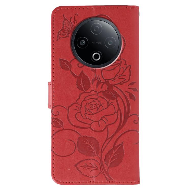 For vivo Y500 5G Rose Butterfly Embossed Leather Phone Case