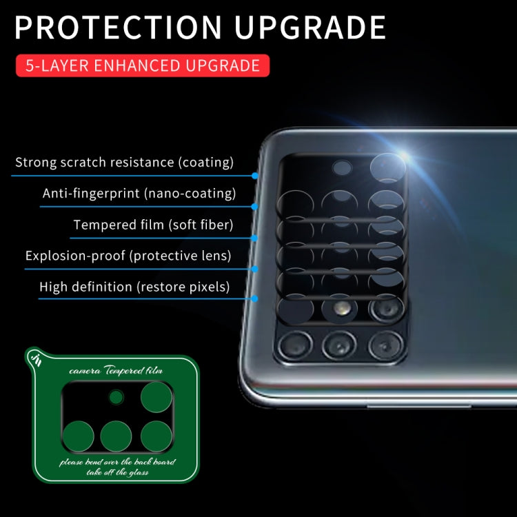 For Samsung Galaxy A51 Silk Screen Luminous Ring Back Camera Lens Film