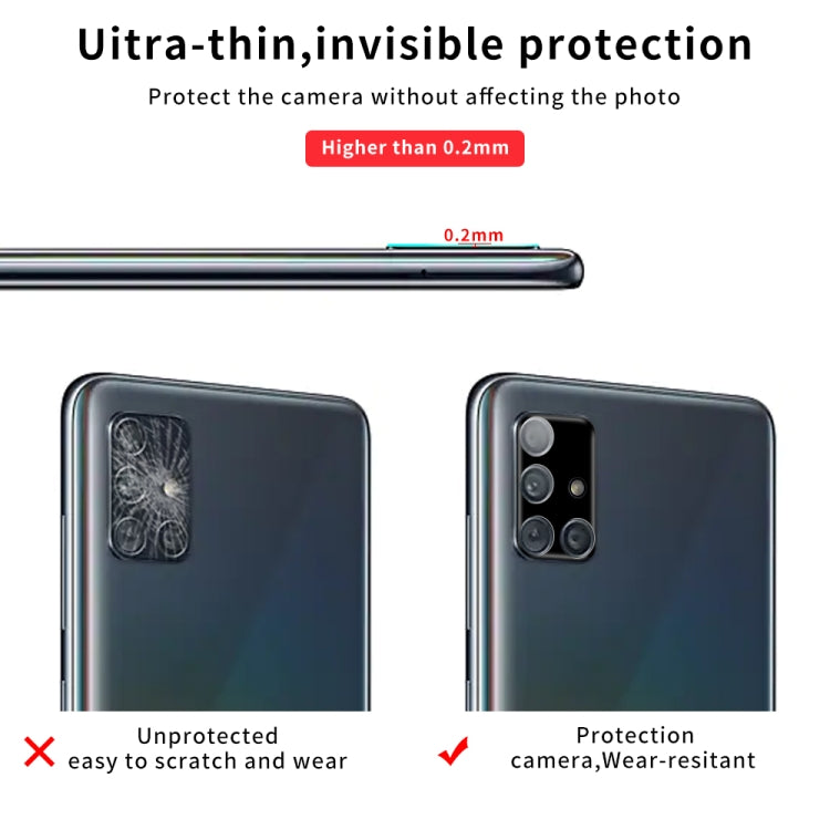 For Samsung Galaxy A51 Silk Screen Luminous Ring Back Camera Lens Film