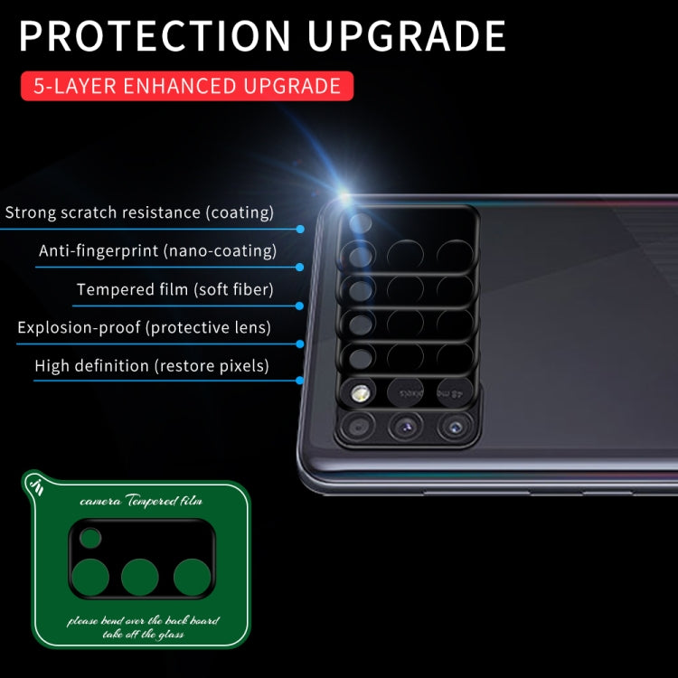 For Samsung Galaxy A41 Silk Screen Luminous Ring Back Camera Lens Film