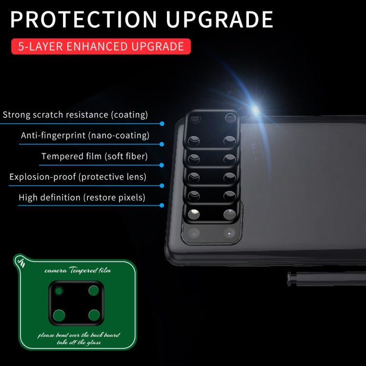 For Samsung Galaxy Note 10 Lite Silk Screen Luminous Ring Back Camera Lens Film