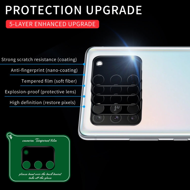 For Samsung Galaxy S10 Lite Silk Screen Luminous Ring Back Camera Lens Film