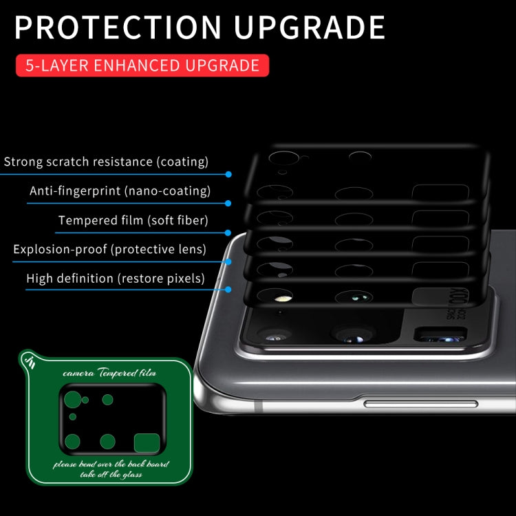 For Samsung Galaxy S20 Ultra Silk Screen Luminous Ring Back Camera Lens Film