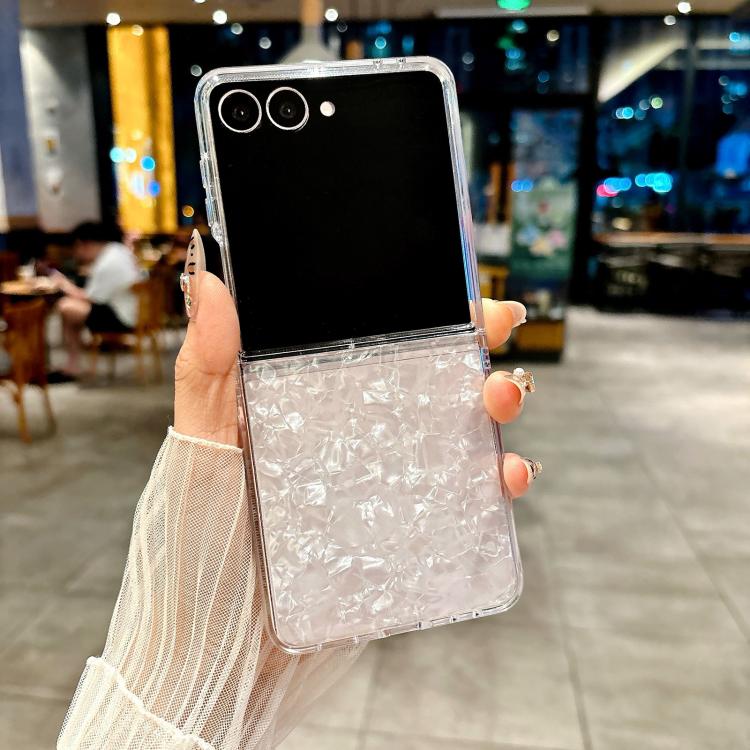 For Samsung Galaxy Z Flip7 Pearlescent Shell Texture Phone Case