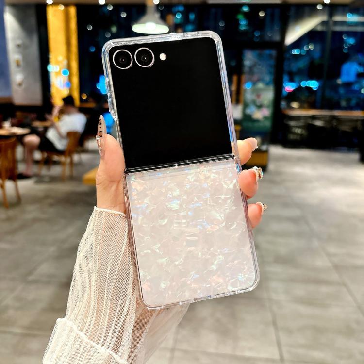 For Samsung Galaxy Z Flip7 Pearlescent Shell Texture Phone Case