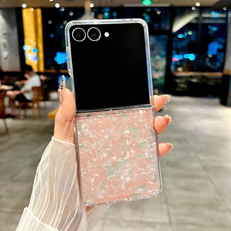 For Samsung Galaxy Z Flip7 Pearlescent Shell Texture Phone Case