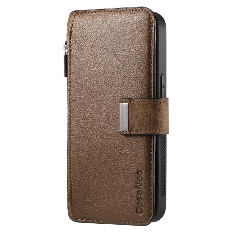 For OnePlus 12 CaseNeo MagSafe RFID Anti-theft Zipper Wallet Retro Leather Phone Case