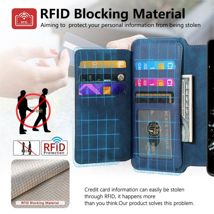 For OnePlus 12 CaseNeo MagSafe RFID Anti-theft Zipper Wallet Retro Leather Phone Case
