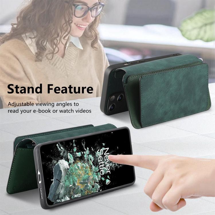 For OnePlus 12 CaseNeo MagSafe RFID Anti-theft Zipper Wallet Retro Leather Phone Case